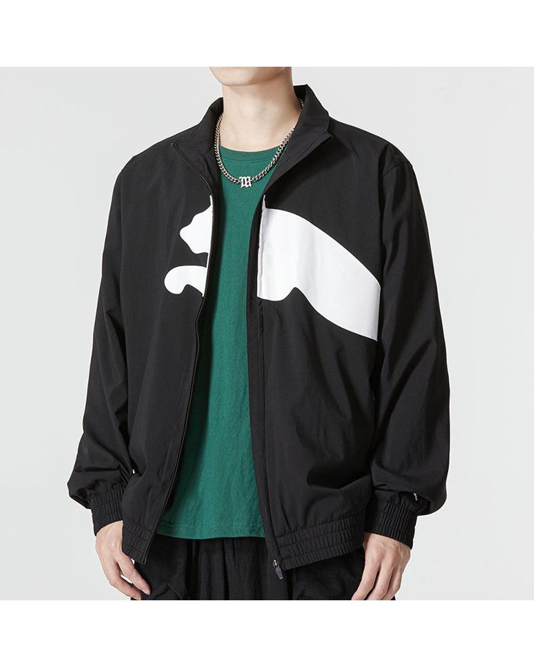 PUMA Blue Training Big Cat Lined Woven Jacket for men