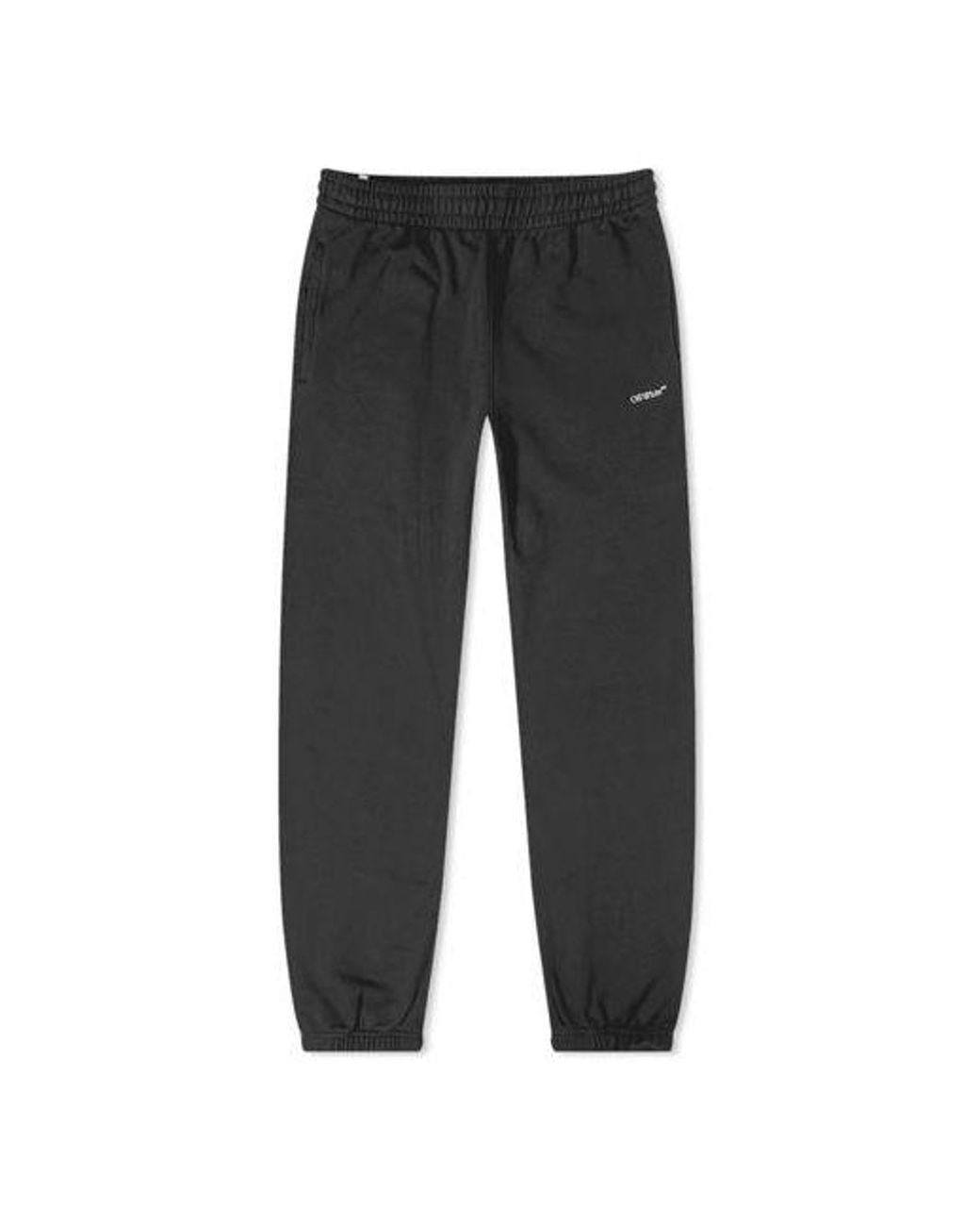 Off-White c/o Virgil Abloh Gray Arrow Printing Sports Long Pants for men