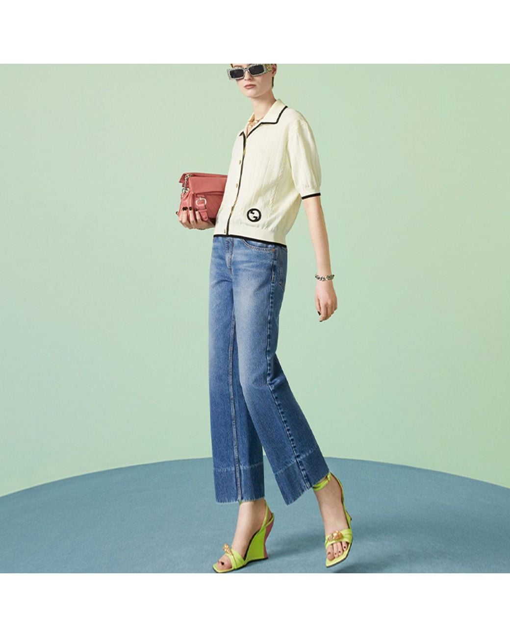Gucci Natural (Wmns) Cotton Cardigan With Interlocking G 'Ivory'