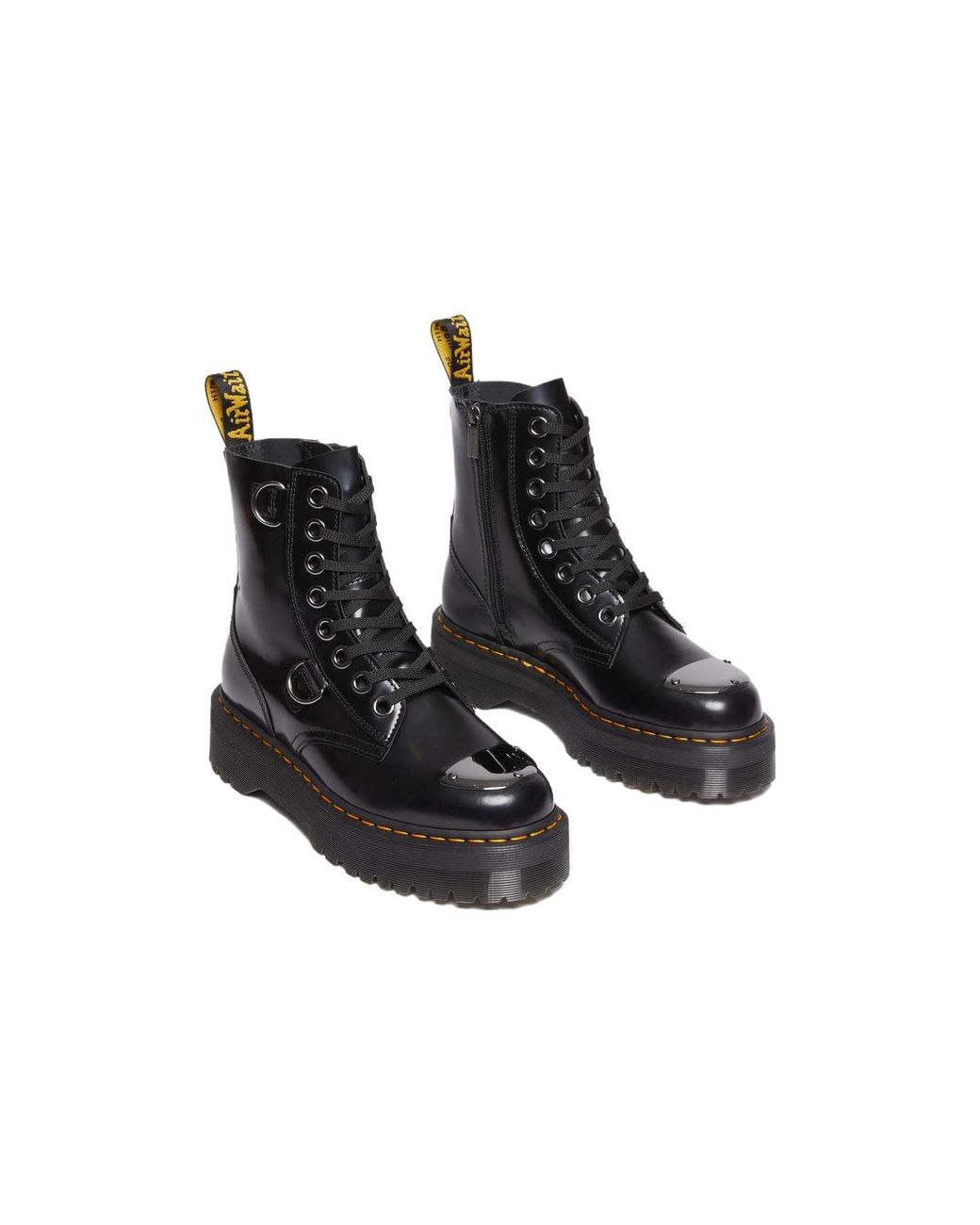 Dr. Martens Black Jadon Buttero Leather Platform Boots