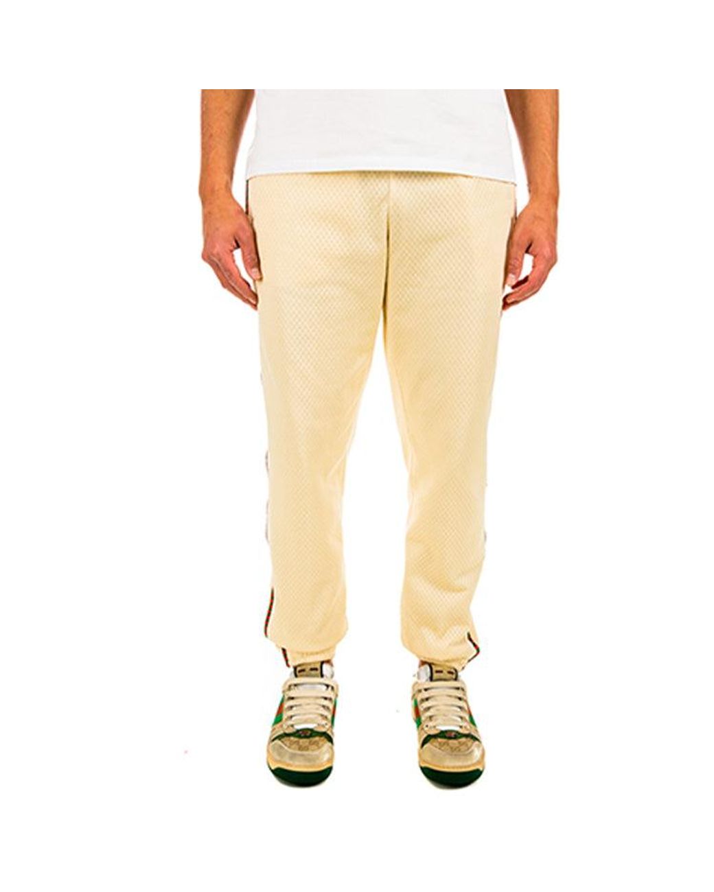 Gucci Natural Strappy Side Striped Sweatpants For for men