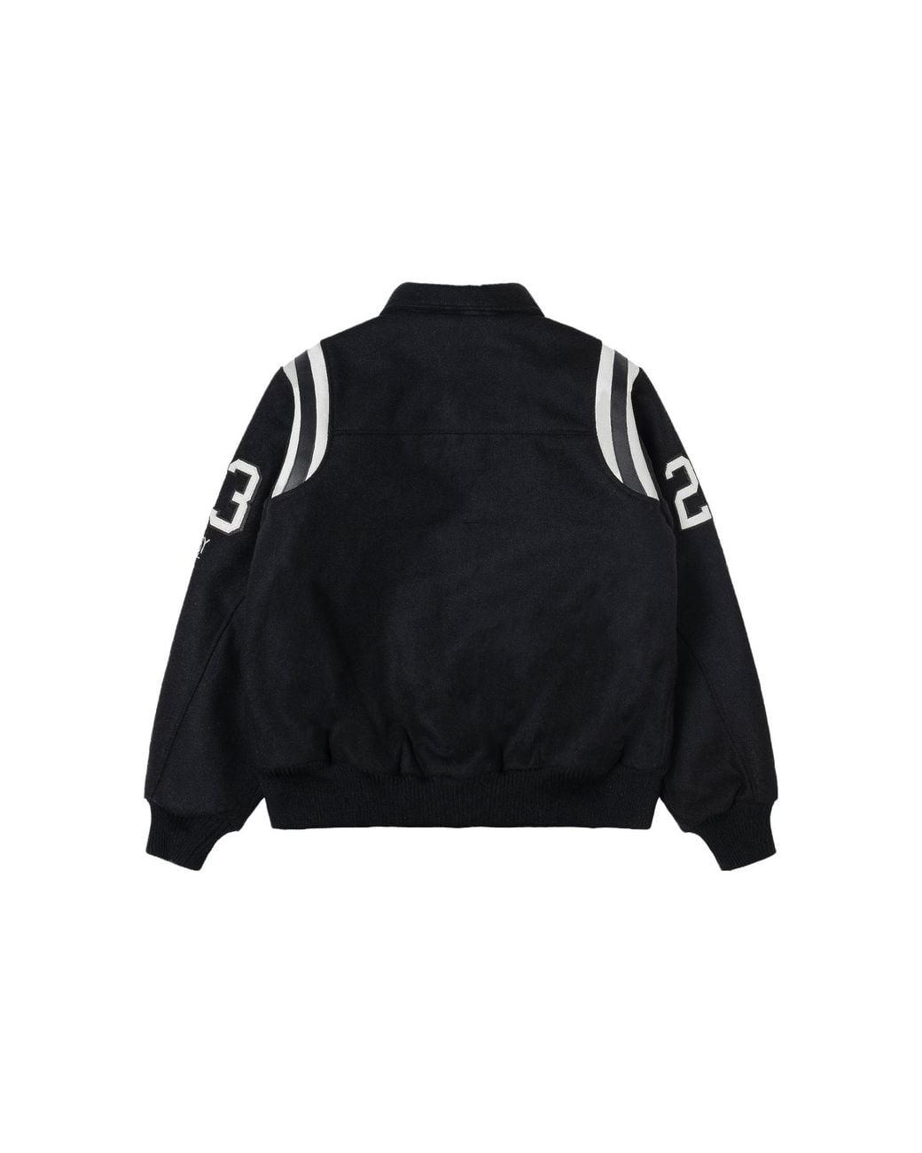 Stussy Black 80 Wool Varsity Jacket for men