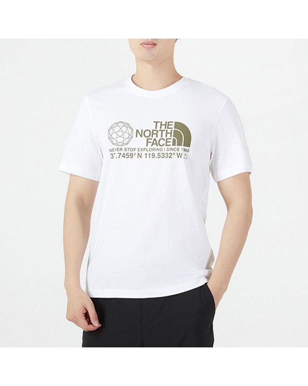 The North Face White Coordinates Short Sleeve T-Shirt for men
