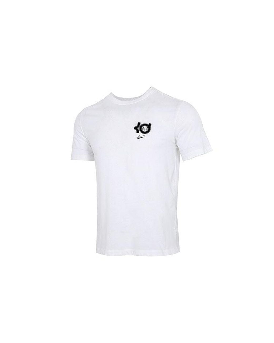 Nike White Dri-Fit Kd Durant Printing Sports Round Neck Basketball Short Sleeve for men