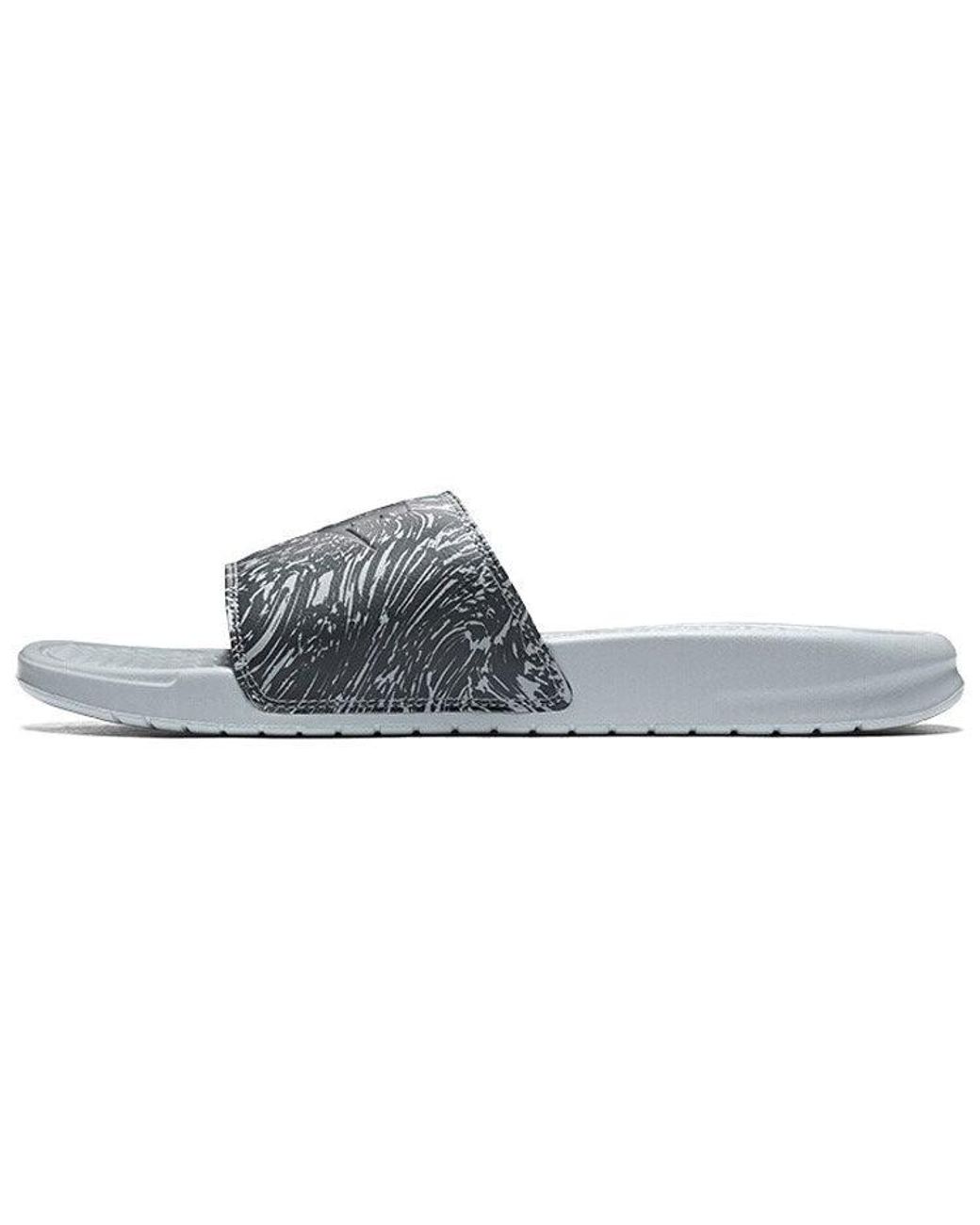 Nike Blue Benassi Jdi Slide 'Wolf' for men