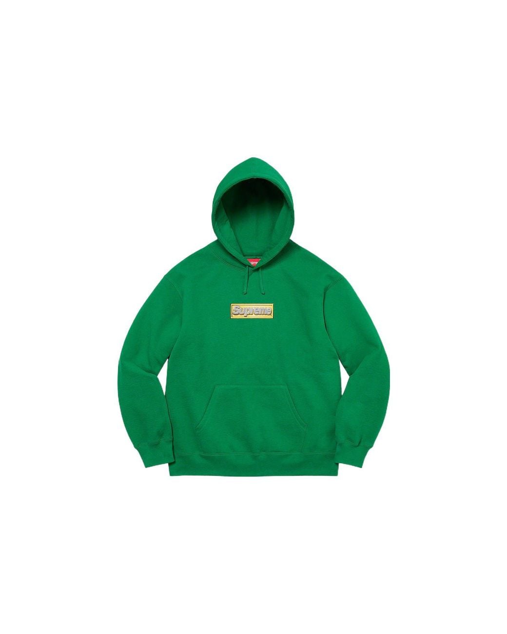 Supreme Blue Bling Box Logo Hooded Sweatshirt for men