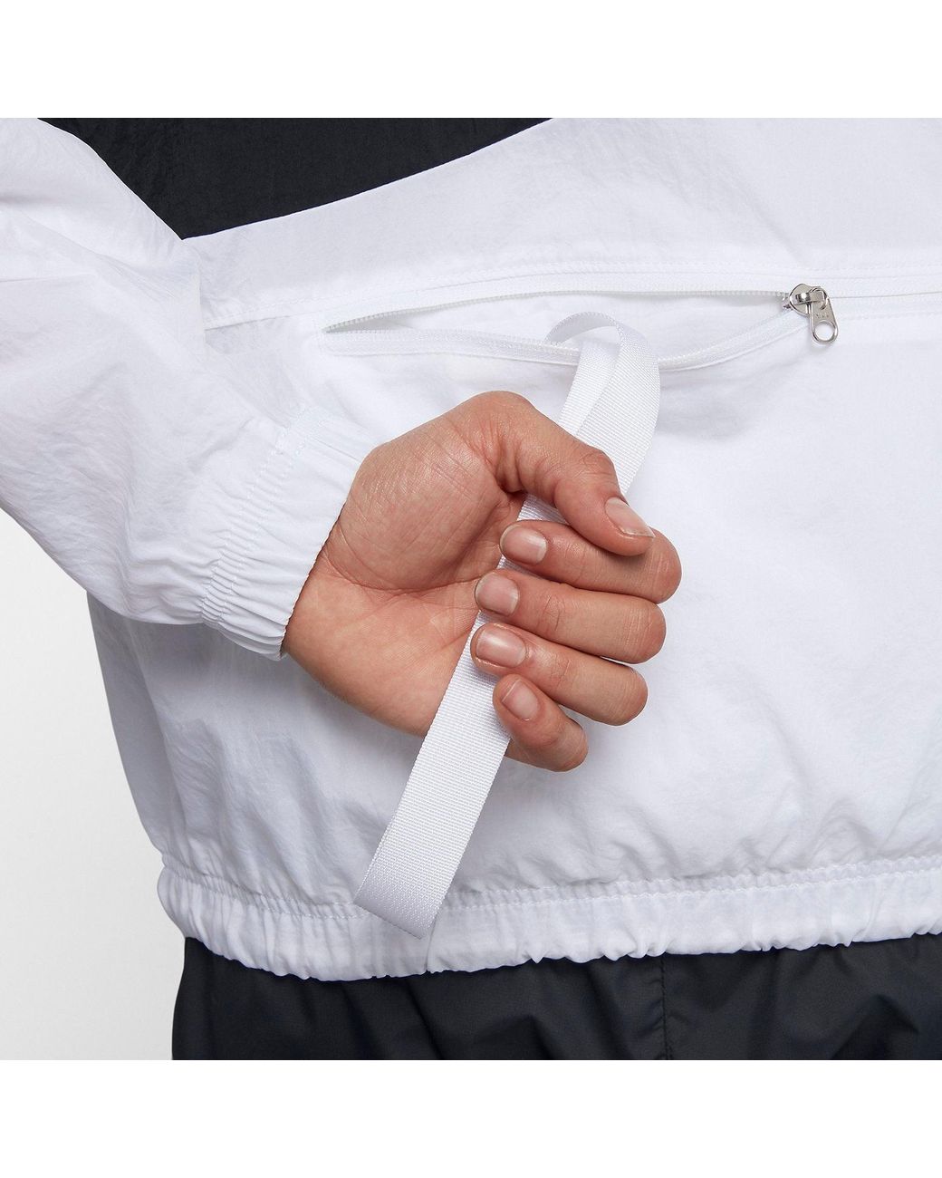 Nike White Swoosh Half-Zip Jacket for men