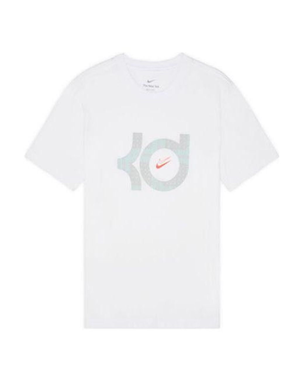 Nike Dri-fit Kd Logo Geometry Pattern Printing Solid Color Short Sleeve White for men