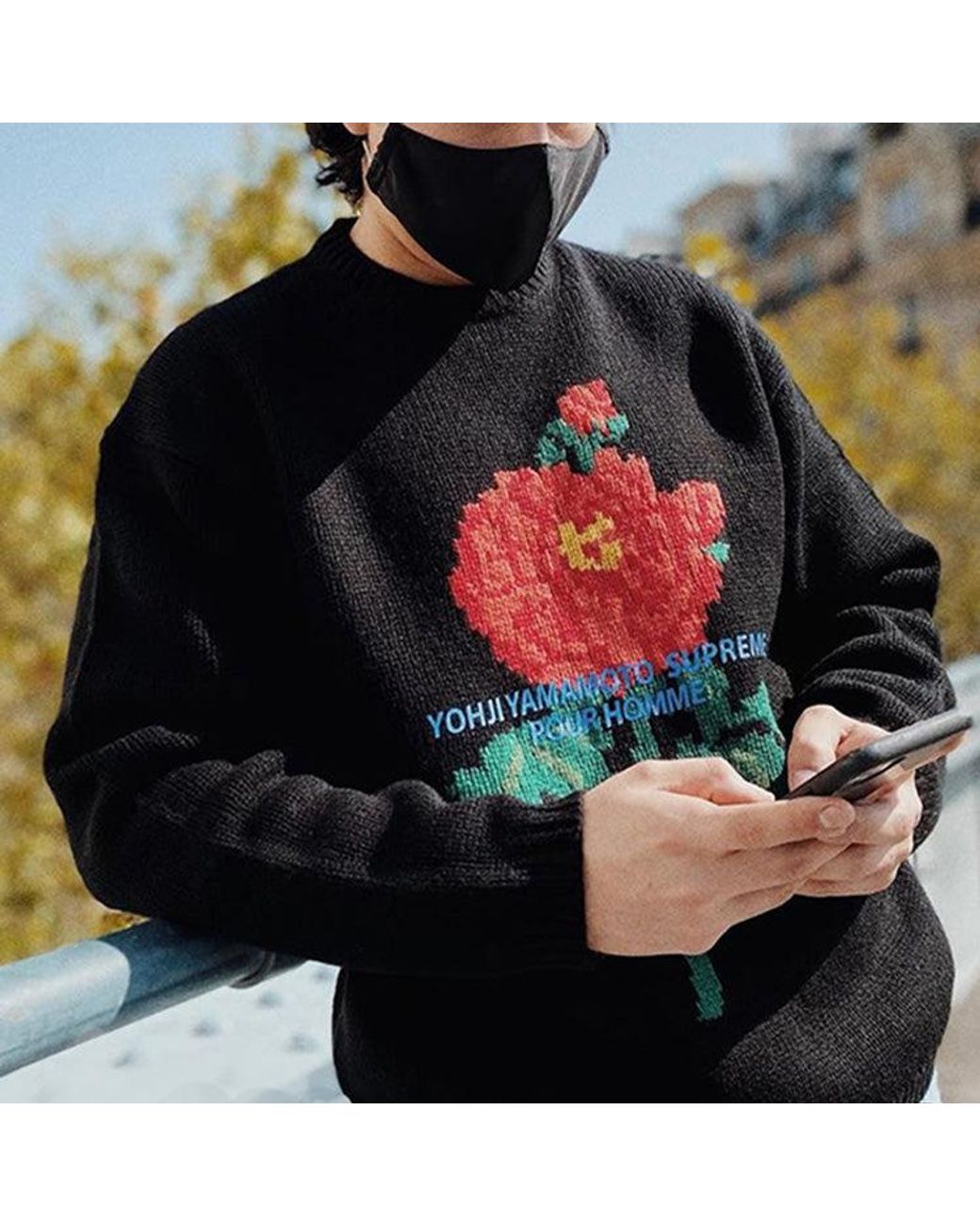 Supreme Fw20 Week 4 X Yohji Yamamoto Crossover Rose Flower Pattern