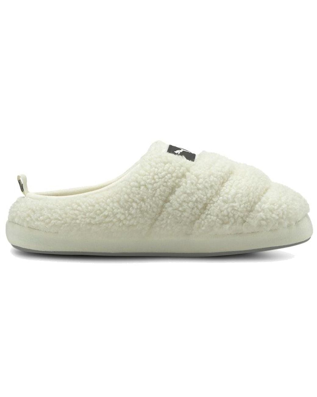 PUMA White Scuff Sherpa Slippers 'Whisper' for men