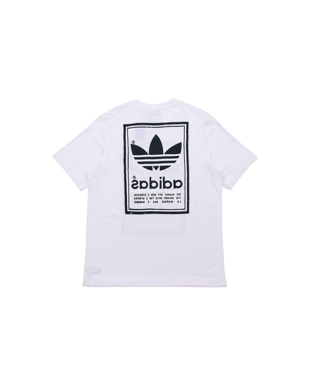 Adidas White Originals Vintage Tee Round Neck Breathable Short Sleeve for men