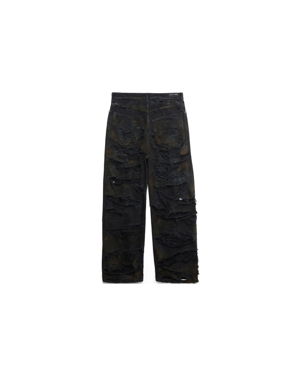 Balenciaga Black Super Destroyed Baggy Pants for men