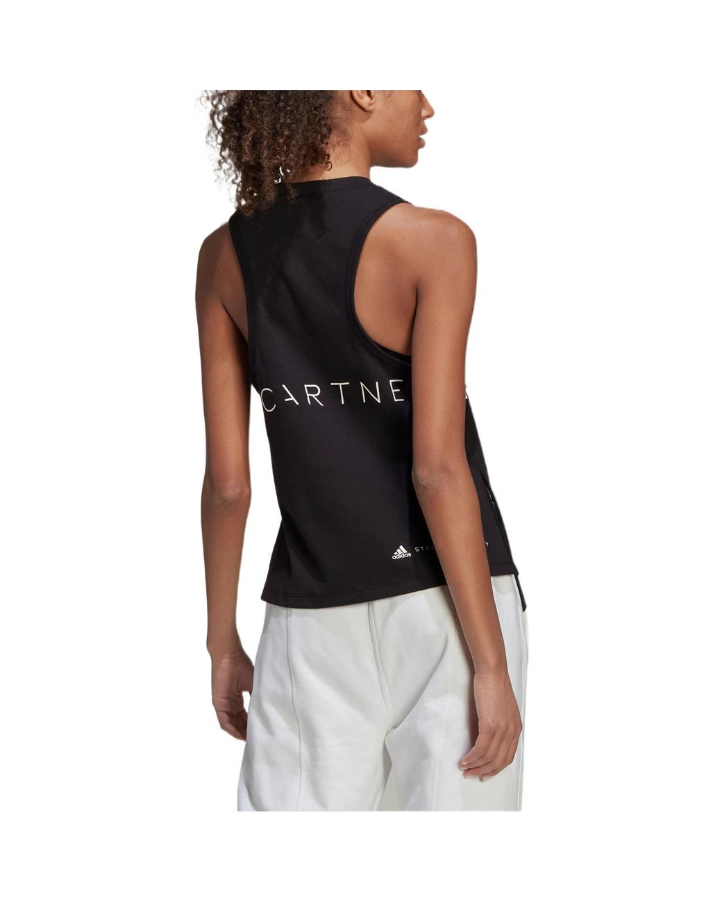 Adidas Black (Wmns) By Stella Mccartney Sportswear Logo Tank Top