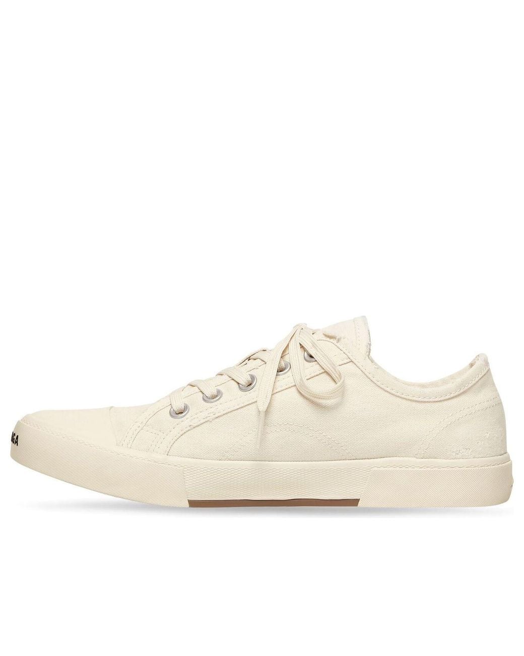 Balenciaga Natural Paris Low Top Sneakers Destroyed Cotton And Rubber' for men