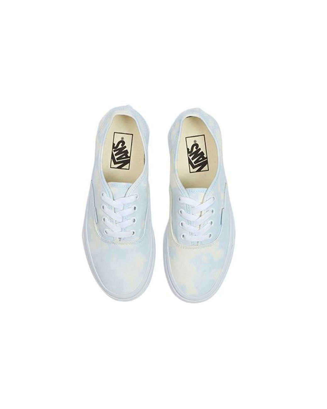 Vans White Authentic 'Bleach Wash' for men