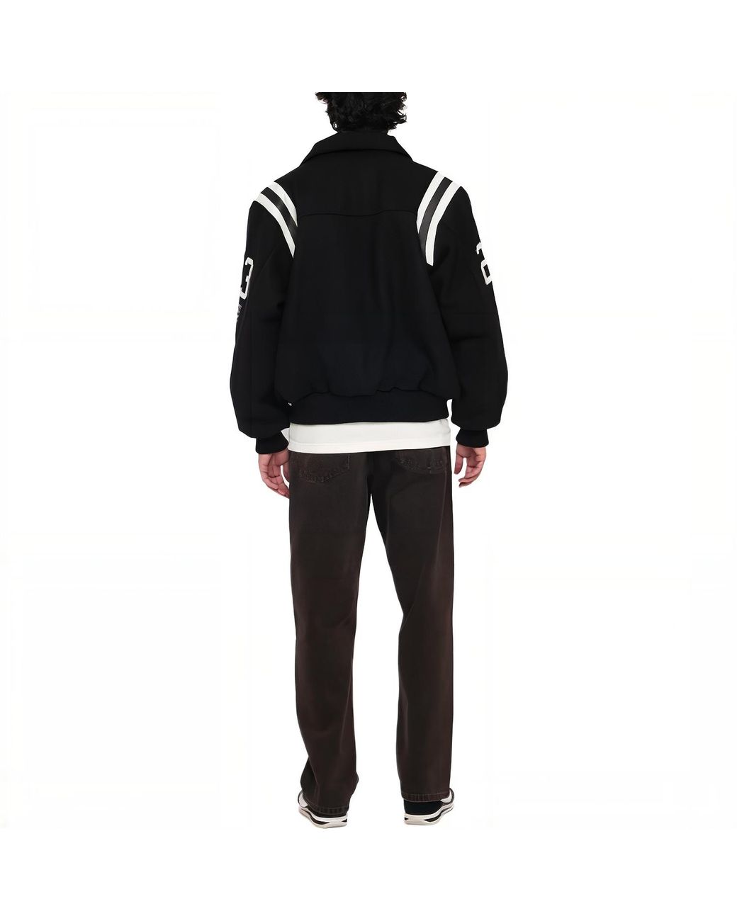 Stussy Black 80 Wool Varsity Jacket for men
