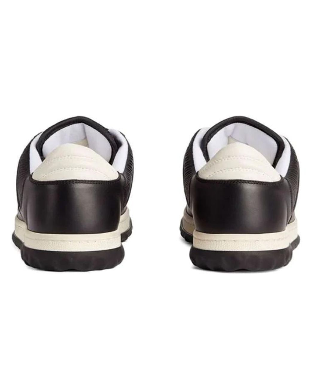 Gucci Black Double G Logo Low-Top Sneakers for men