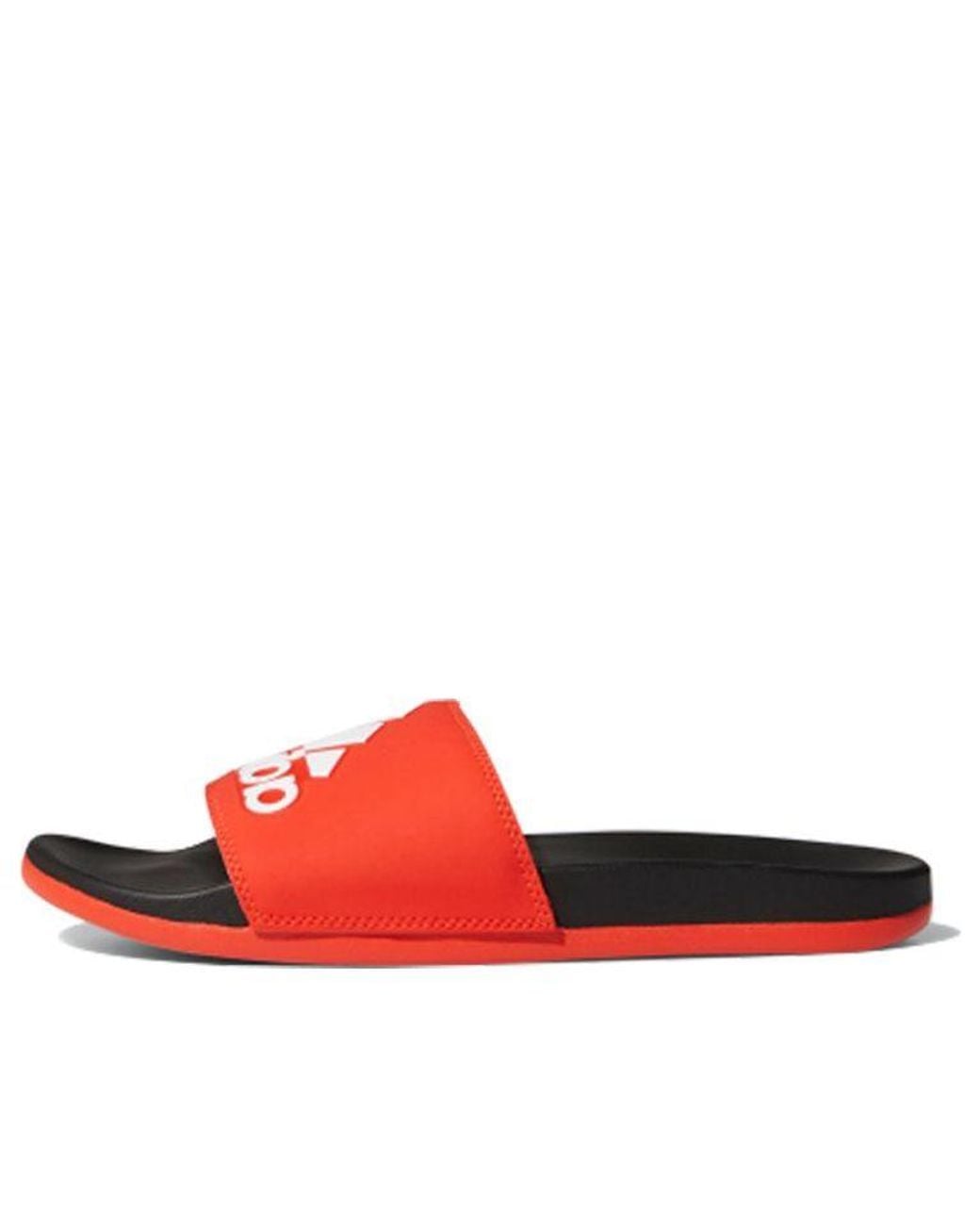 Adidas Red Adilette Comfort Slides 'Active' for men