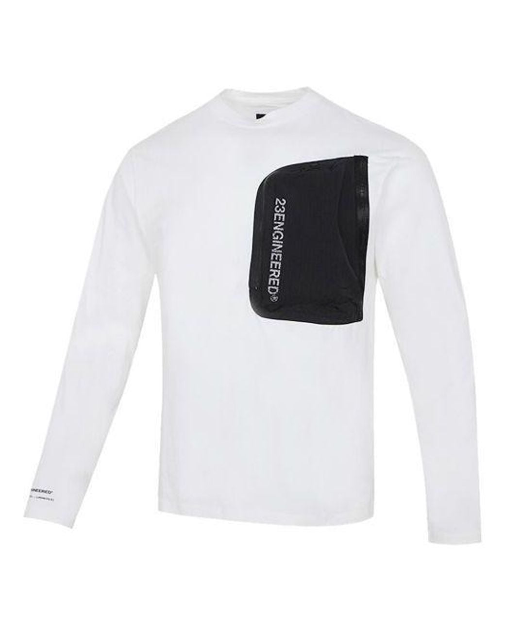 Nike White Splicing Pocket Reflective Printing Round Neck Pullover T-Shirt for men