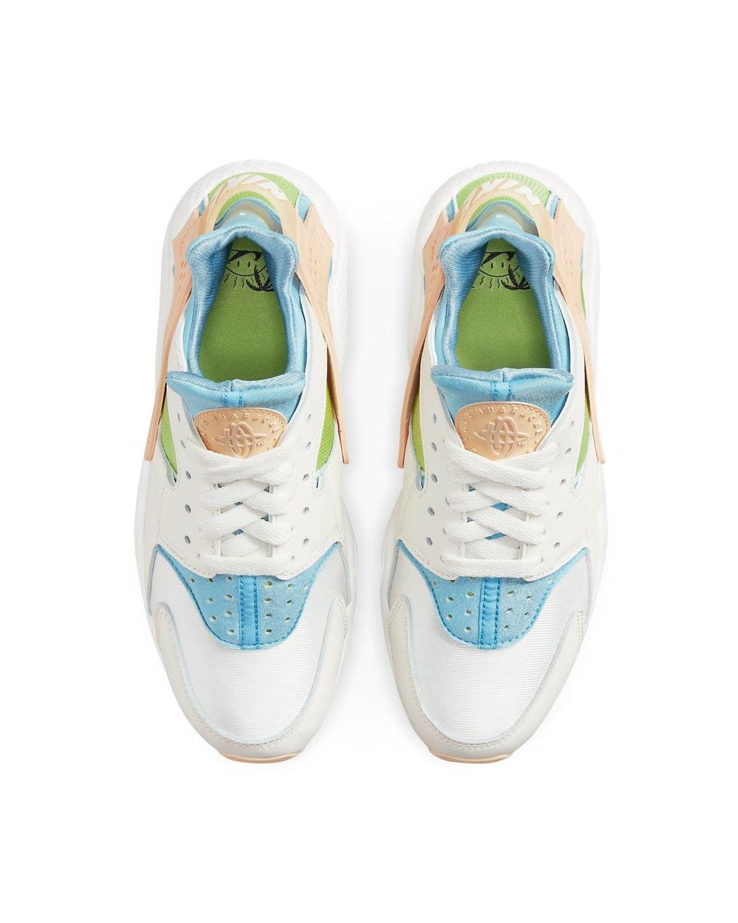 Nike Air Huarache Se Dq0117-100 White Blue Leather Running Shoes 6 Nr6179