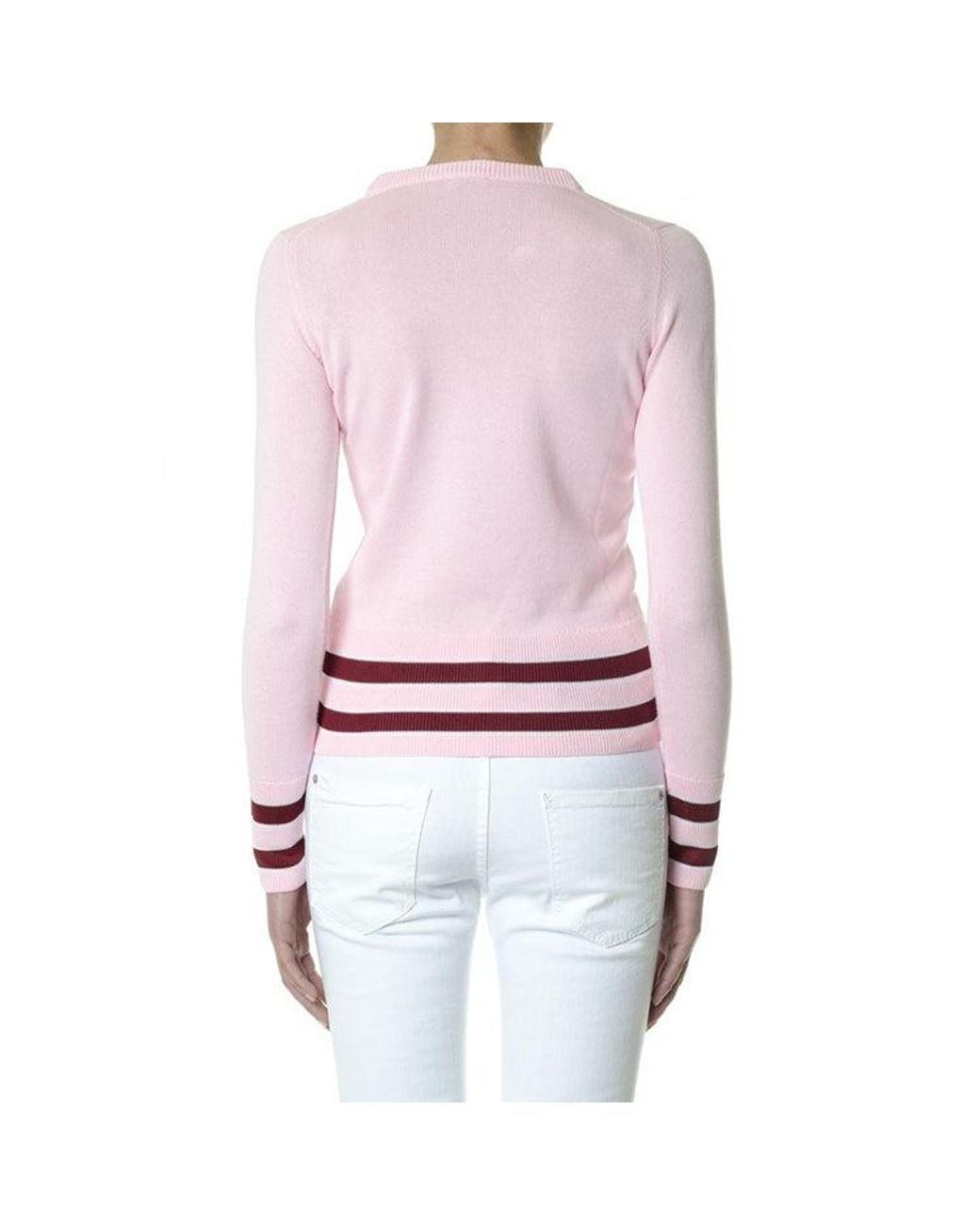 KENZO Pink (Wmns) Tiger Embroidered Round Neck Long Sleeves Pullover Hoodie