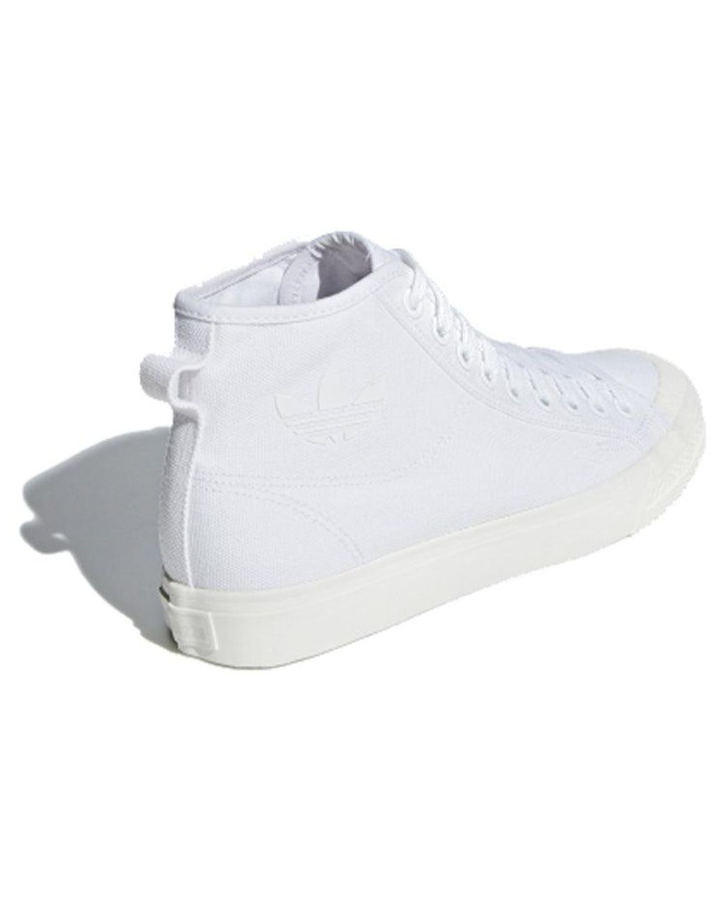 Adidas White Nizza Hi 'Cloud' for men