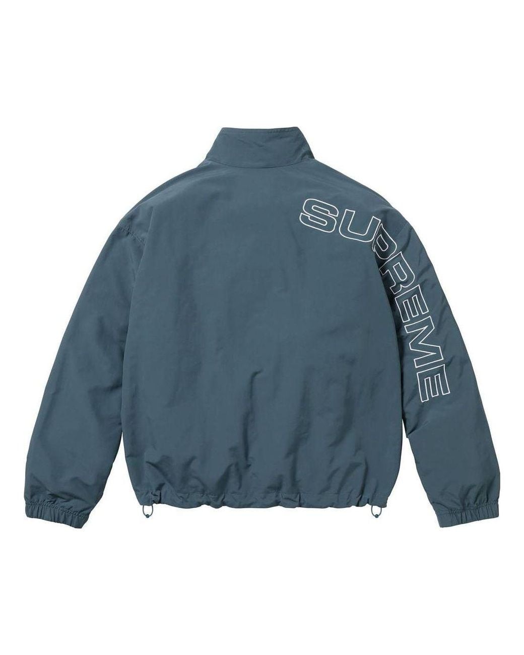 Supreme Blue Spelled Out Embroidered Track Jacket for men