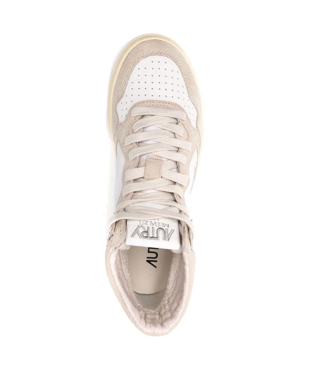 Autry White (Wmns) Medalist Mid Leather And Suede