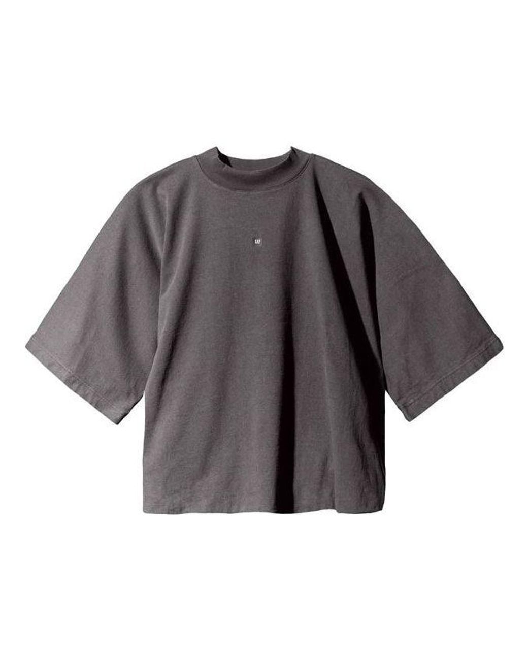 Yeezy Gap Gray Logo No Seam T-Shirt 'Dark' for men