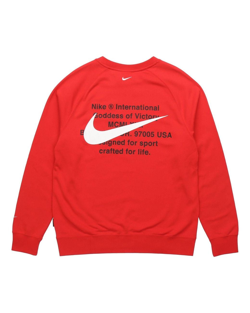 Nike Red As Sportswear Swoosh Crw Ft University for men