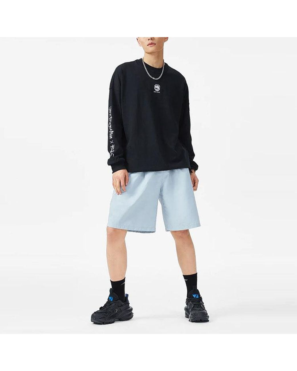 Li-ning Blue Jon Burgerman Badfive Tee for men