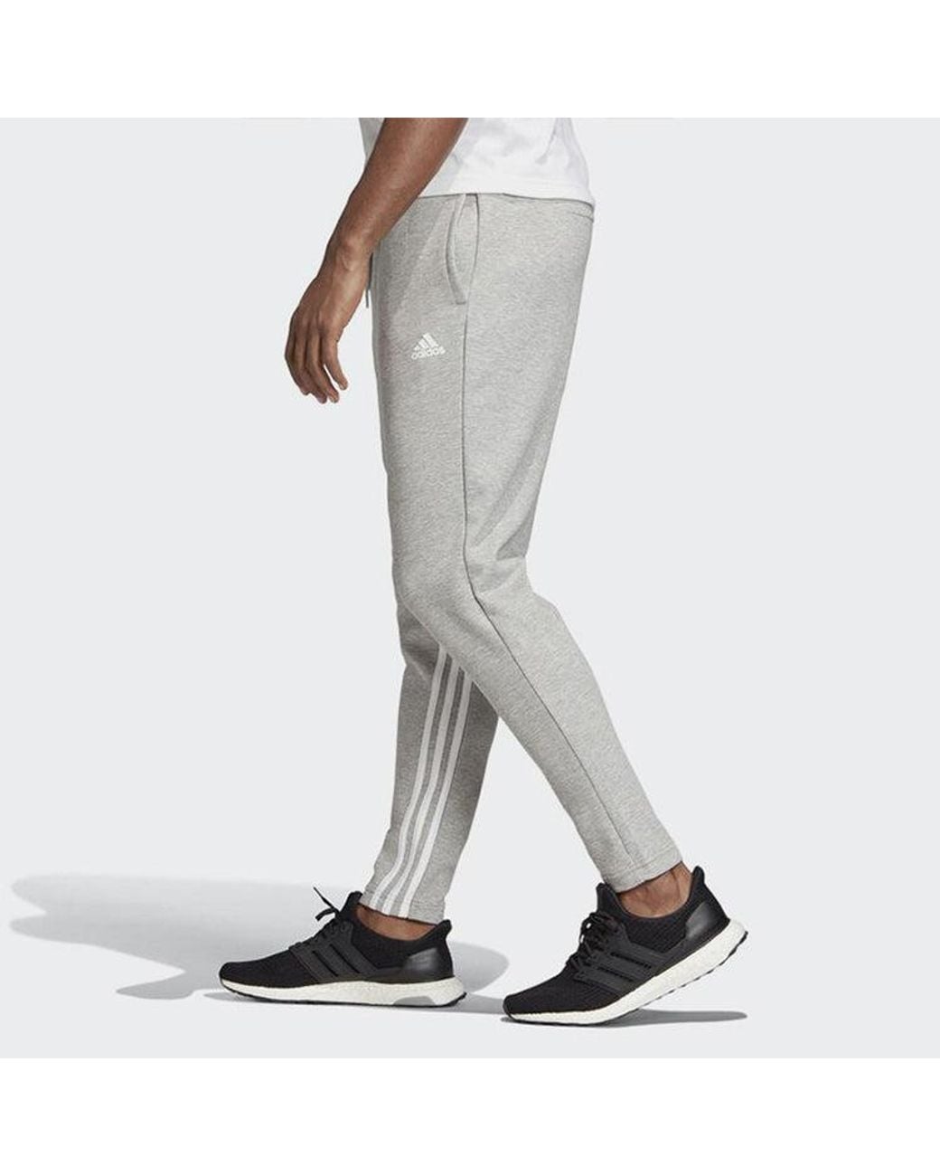 Adidas Gray Casual Running Tapered Trousers Light for men