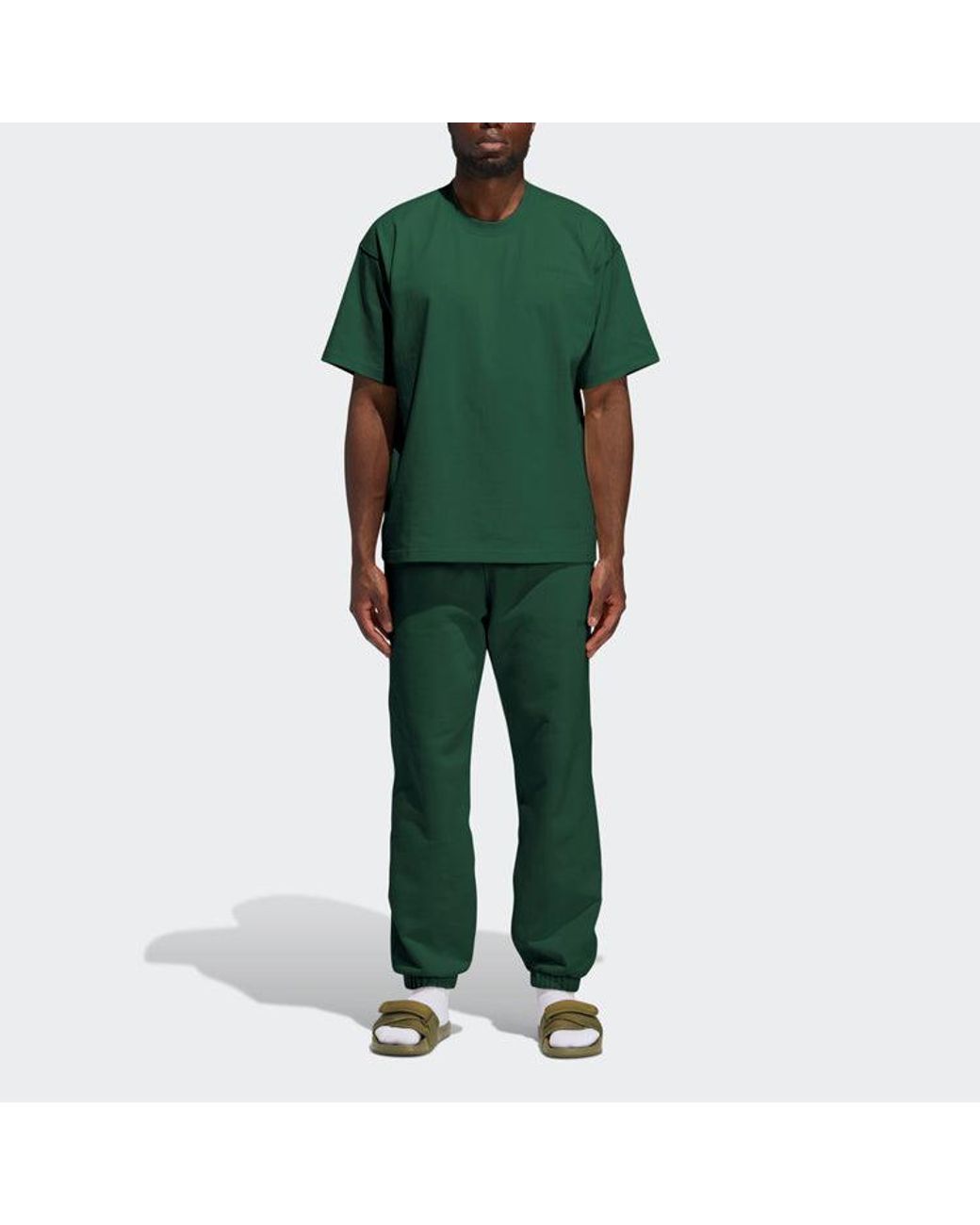 Adidas Green Originals X Crossover Loose Sports Pants Couple Style