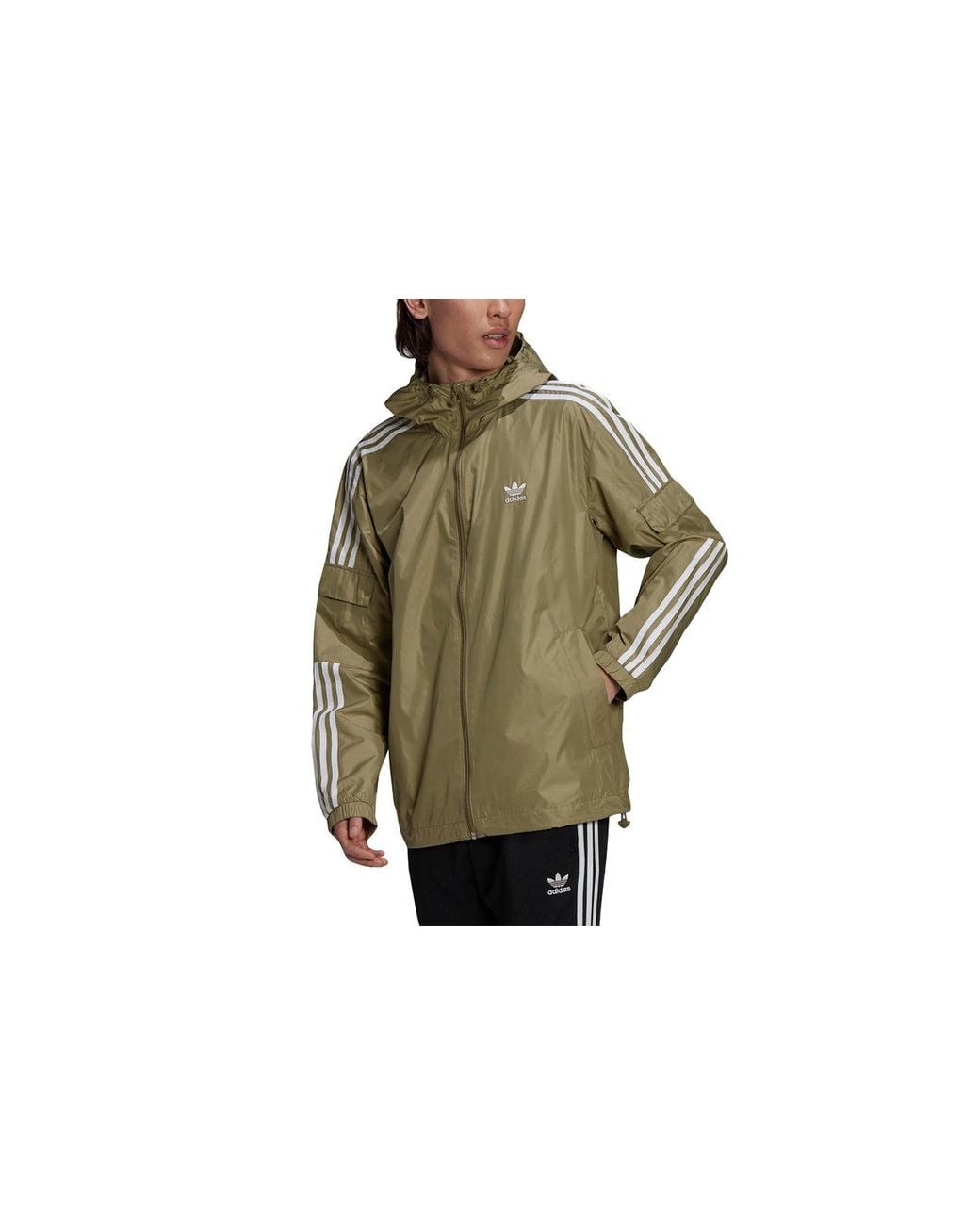 Adidas Green Originals 3-Stripes Wb Hooded Track Jacket for men