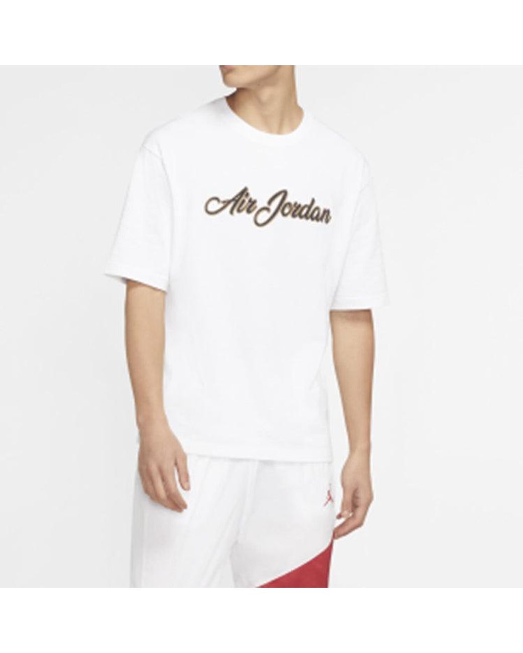 Nike White Remastered Logo Embroidered Round Neck Short Sleeve for men