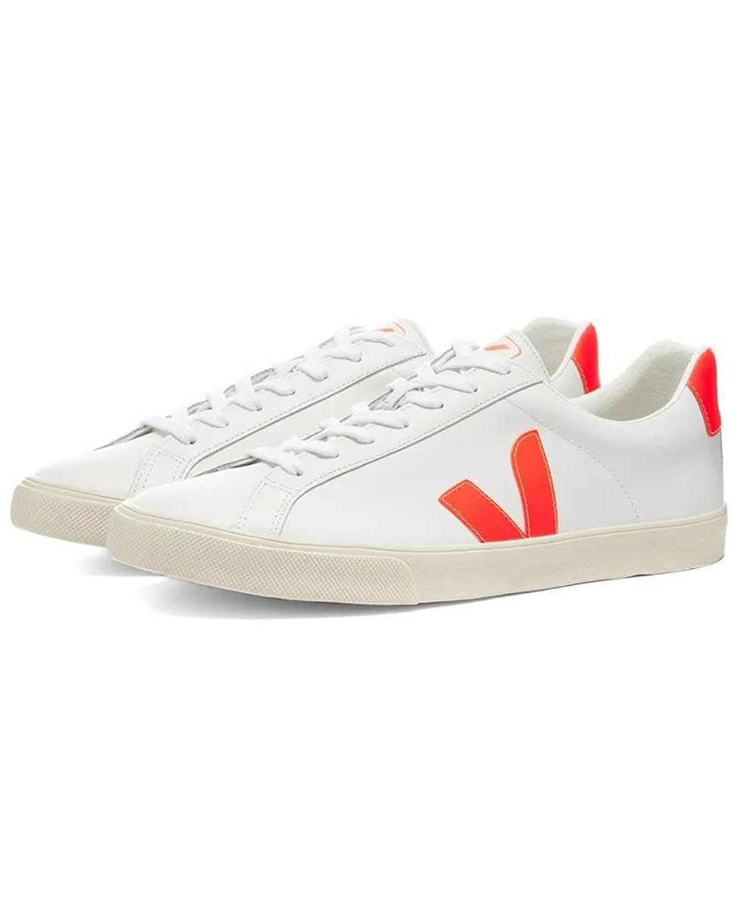 Veja White Esplar Lace-Up Flou'