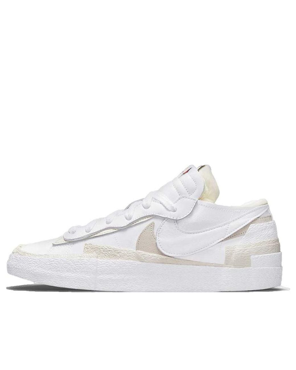 Nike White X Sacai Blazer Low Patent' for men