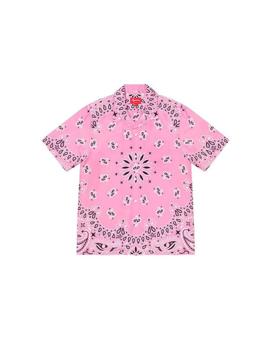 Supreme Green Bandana Silk S/S Shirt for men
