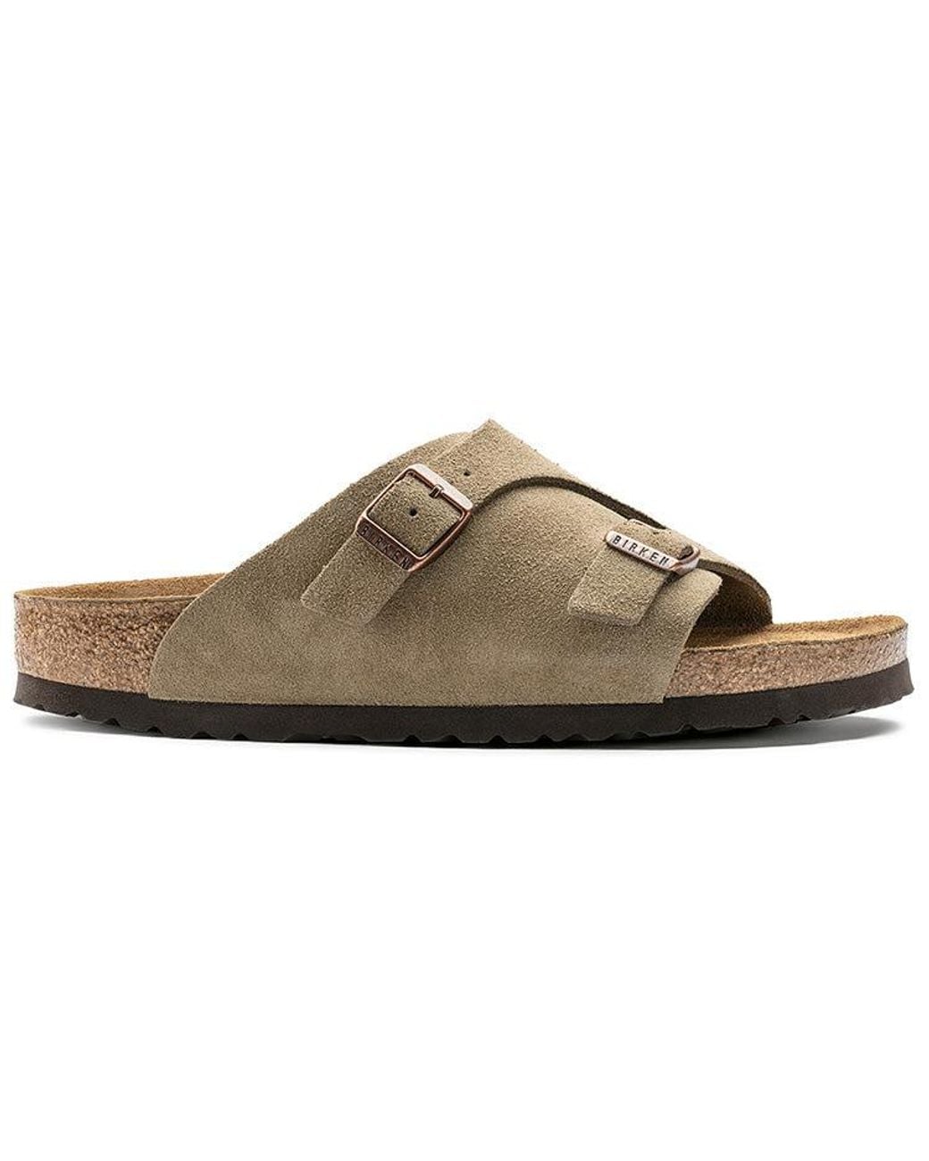 Birkenstock Brown Zrich Series Cowhide Suede Fashion Version Sandals for men