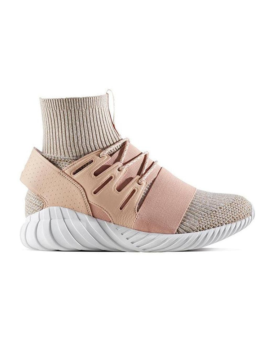 Adidas Brown Tubular Doom Primeknit 'St Pale Nude' for men