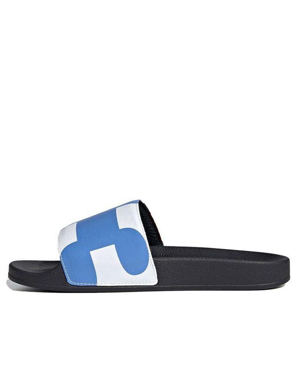 Adidas Blue Y-3 Adilette Slide 'Graphic' for men