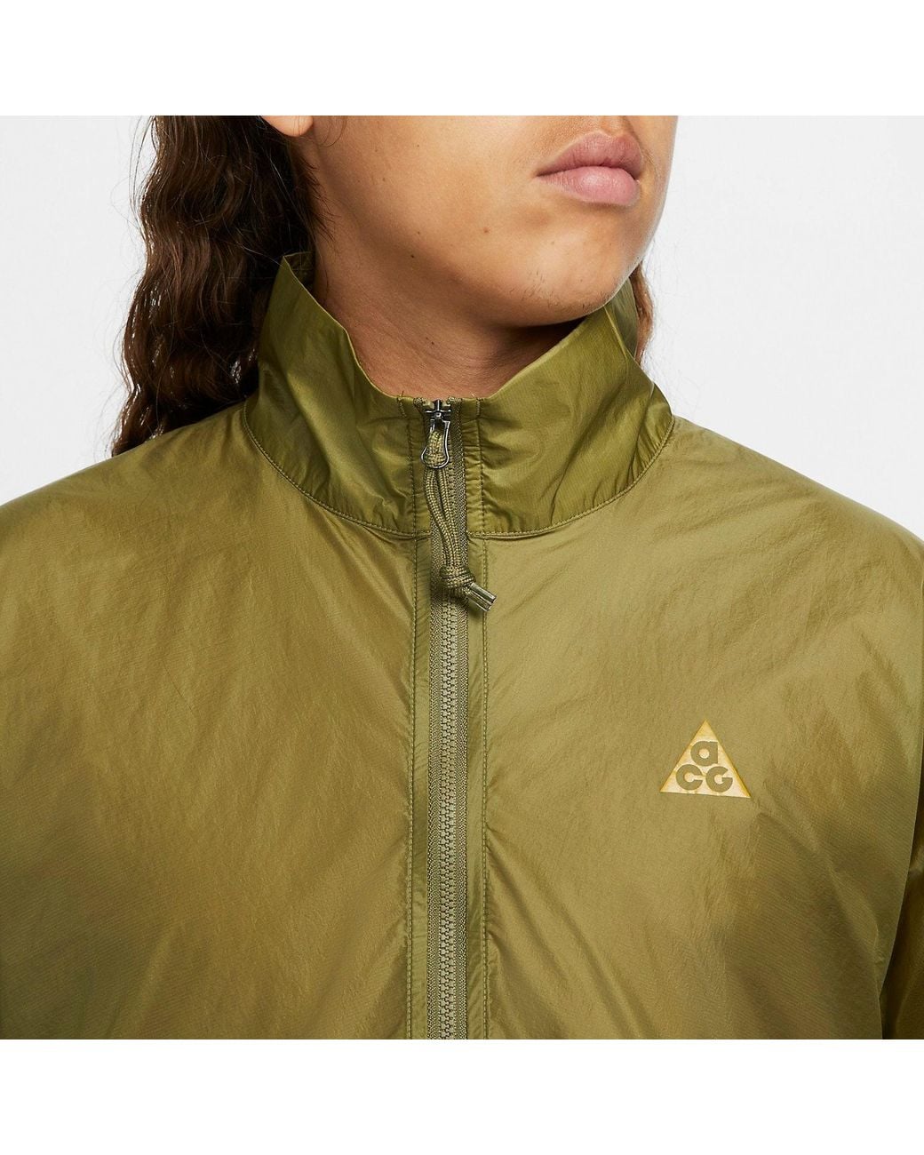 Nike Green Acg Half-Zip Windbreaker Jacket for men