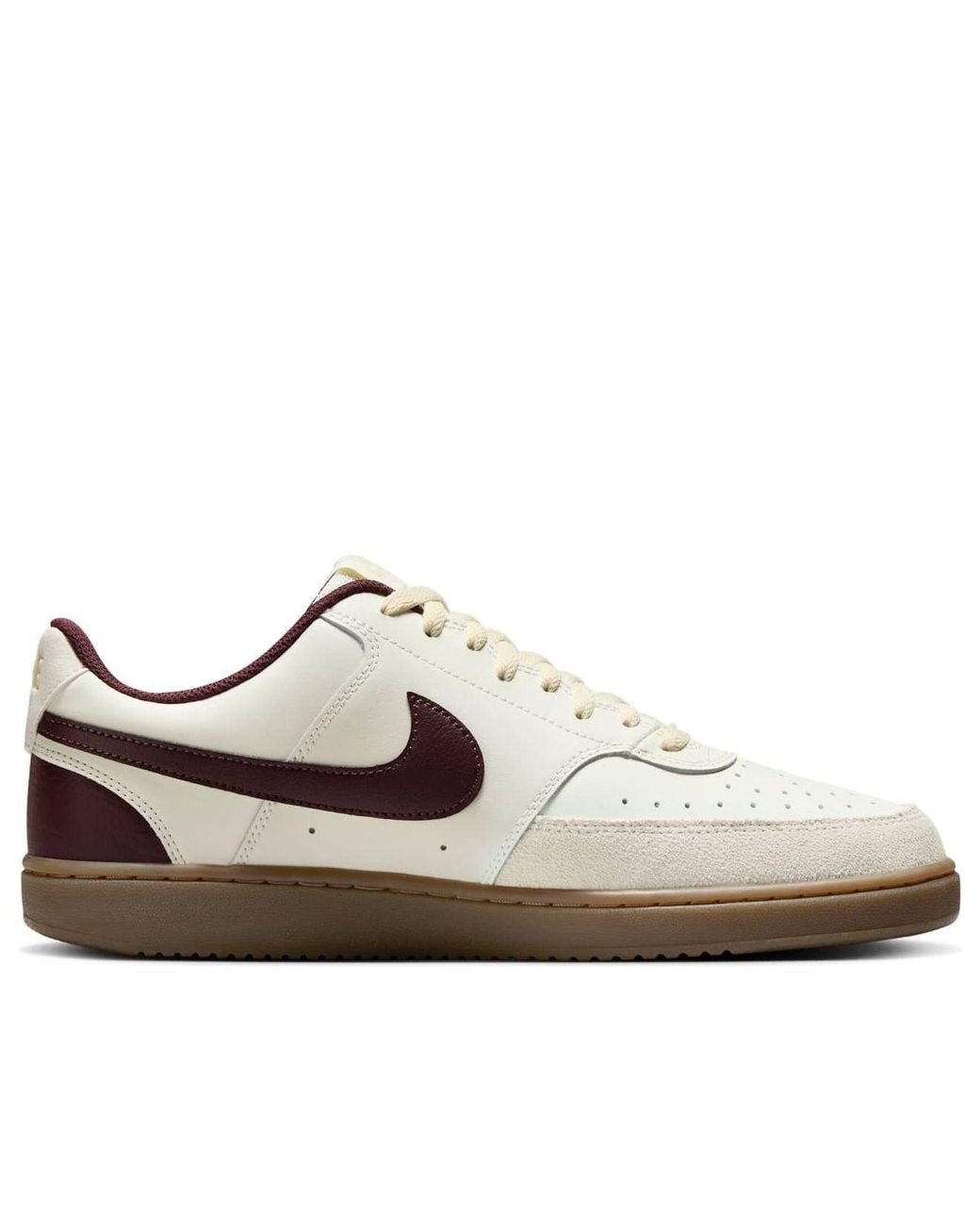 nike white & burgundy court royale 2 low trainers