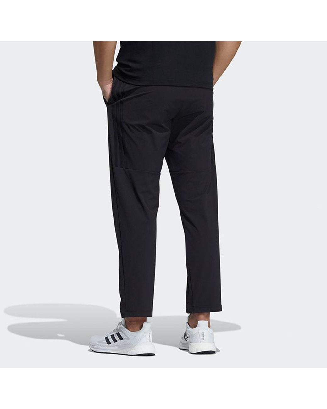 Adidas Black Fi Pnt Wv Ent Running Athletics Sports Long Pants for men
