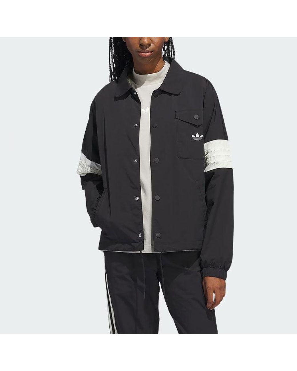 Adidas Black Originals 3 Coach Jacket (Gender Neutral) Asia Sizing for men
