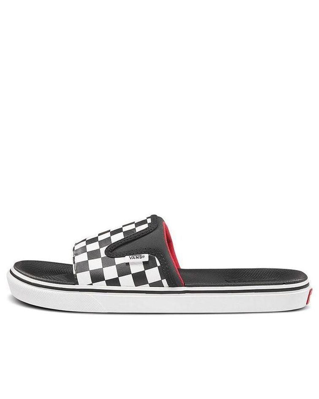 Vans White Ultracush Slide-Onslippers/ Chess Board And for men