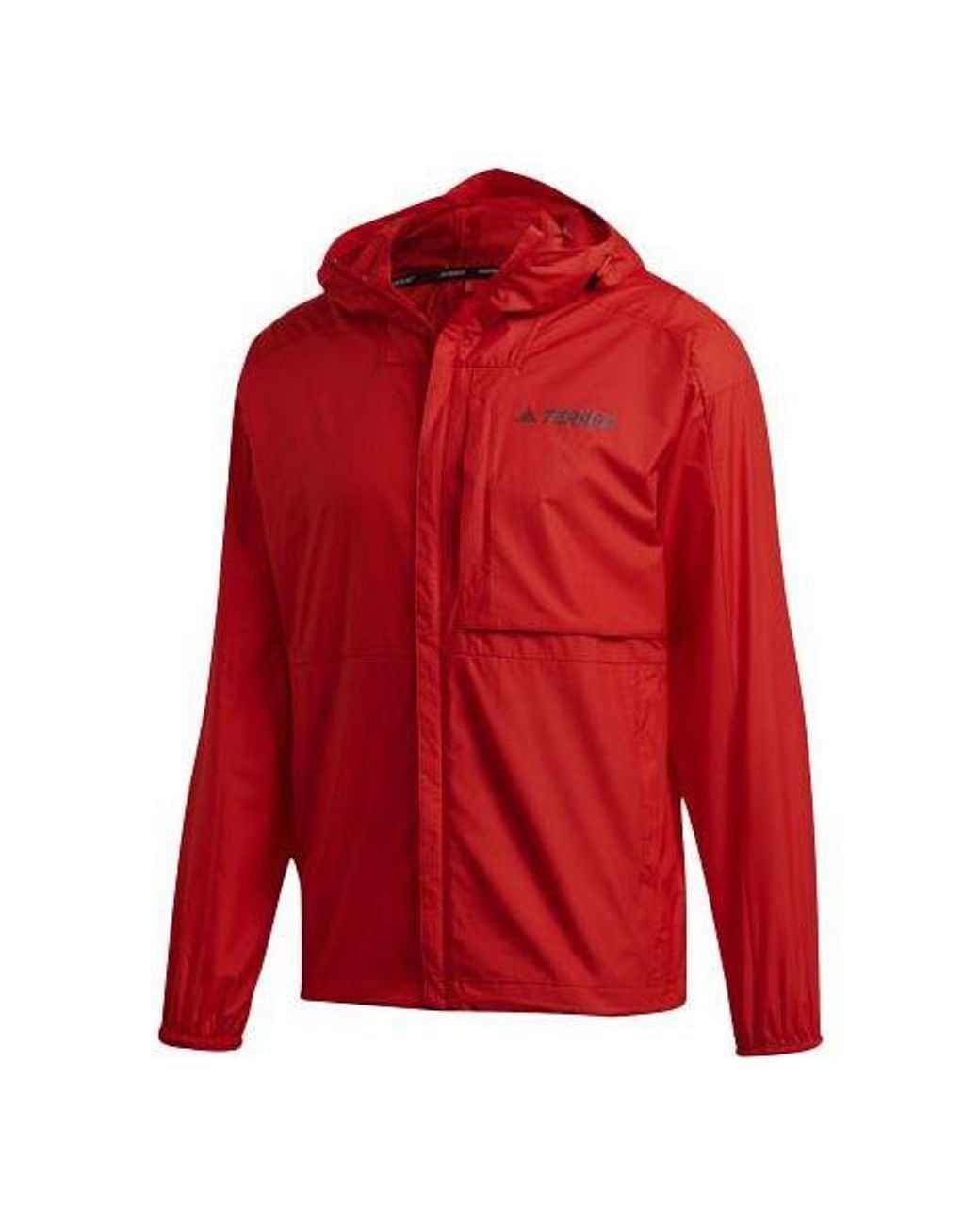 Adidas Red Casual Sports Hooded Long Sleeves Jacket for men