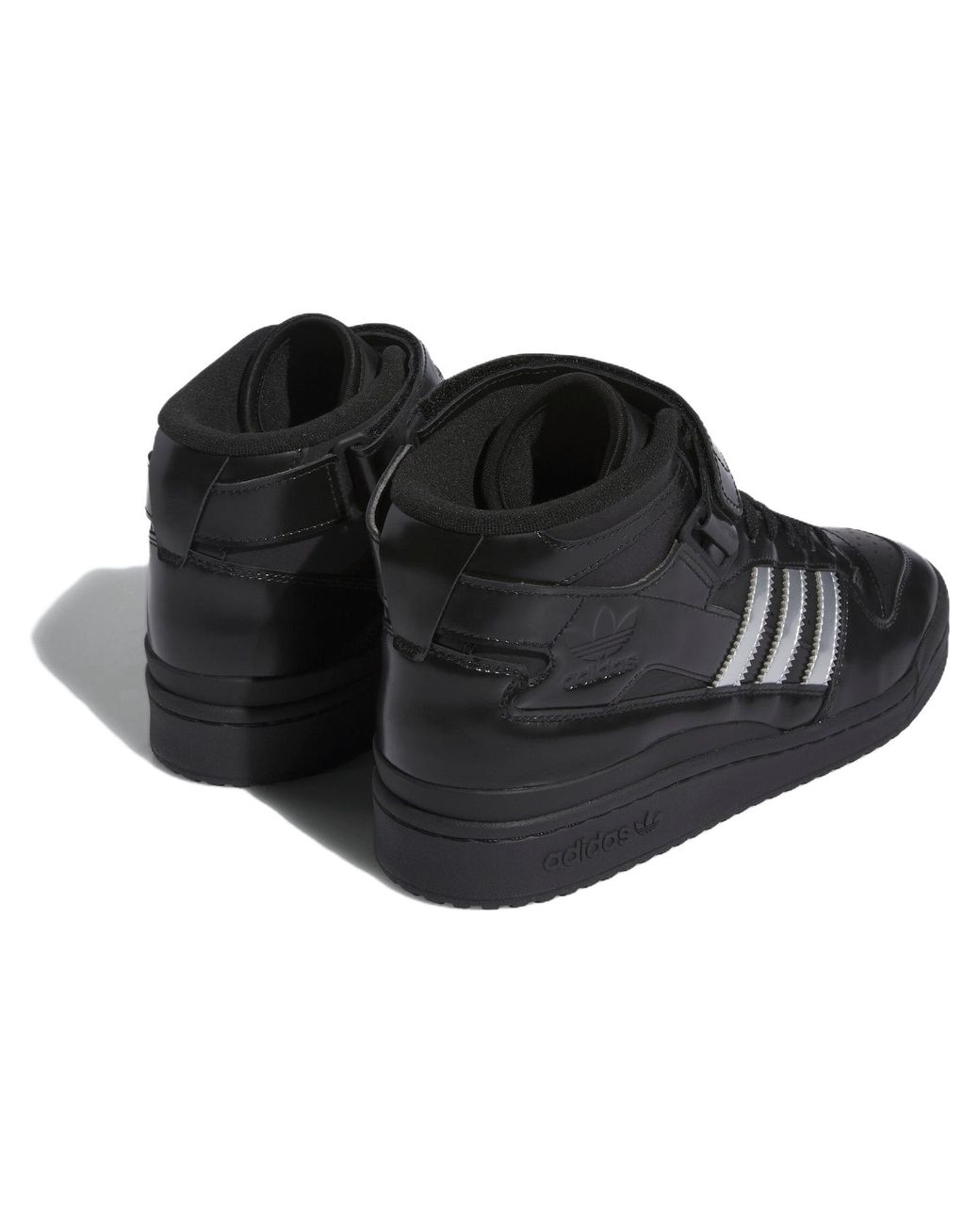 Adidas Black Originals X Forum 84 Mid X Heitor Shoes 'Core Metallic' for men