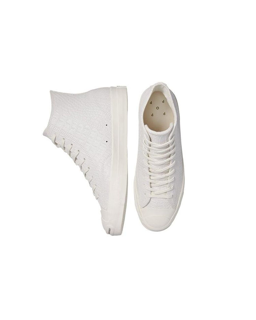 Converse White Pop Trading Company X Jack Purcell High 'Egret' for men