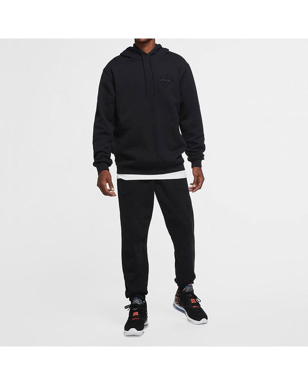 Nike Black Lebron Velvet Foot Pants Casual Loose Trousers for men